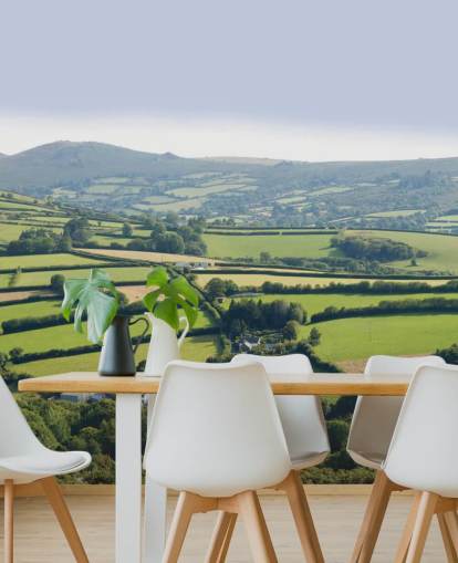 Rolling Green Hills Devon Wallpaper