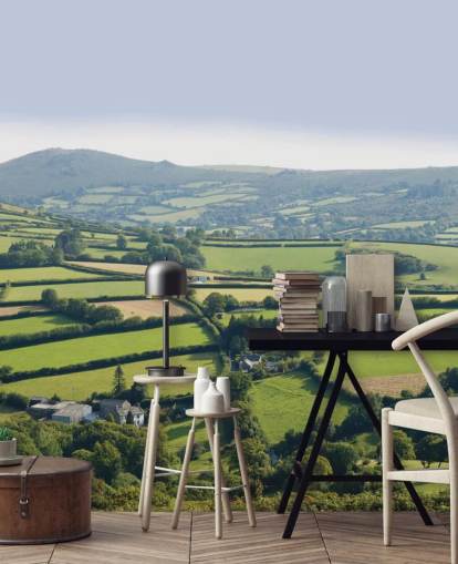 Rolling Green Hills Devon Bakgrund