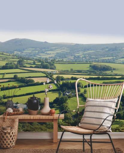 Rolling Green Hills Devon Wallpaper