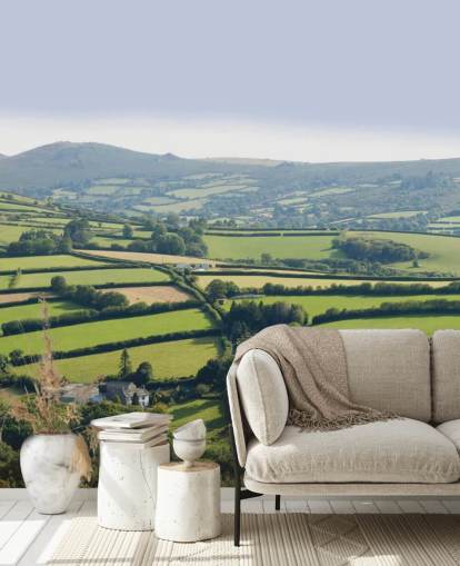 Rolling Green Hills Devon Bakgrunn