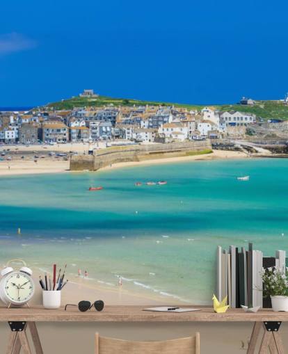 St Ives Panoramic Beach Wallpaper