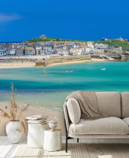 St Ives Panoramic Beach Wallpaper