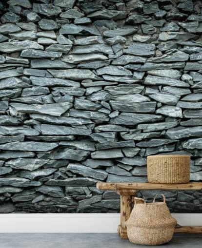 Black and Grey Stone Wallpaper Mural Black and Grey Stone Wallpaper Mural