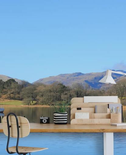 Lake and Boat Wallpaper