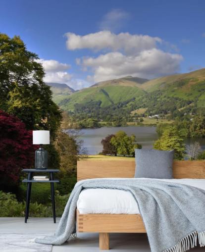 Wunderschönes Lake District Bäume See und Hügel Fototapete Wunderschönes Lake District Bäume See und Hügel Fototapete