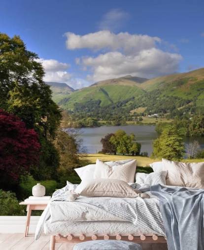 Belo Lake District Árvores Lake e Hills Wall Mural Belo Lake District Árvores Lake e Hills Wall Mural