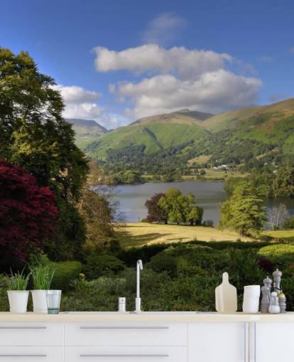Prachtige Lake District Trees Lake and Hills Wall Mural Prachtige Lake District Trees Lake and Hills Wall Mural