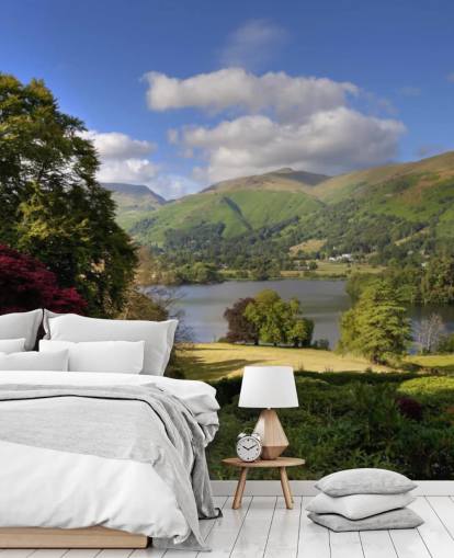 Beautiful Lake District Trees Lake and Hills Wall Mural Beautiful Lake District Trees Lake and Hills Wall Mural
