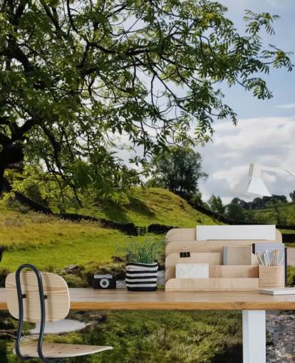 Mural de pared Árbol con arroyo