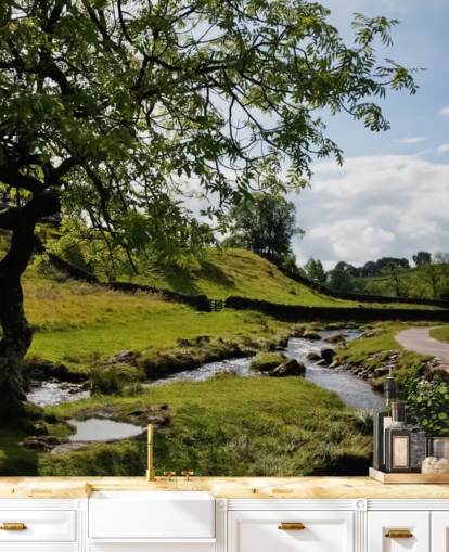 Tree with Brook Wall Mural