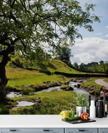 Tree with Brook Wall Mural