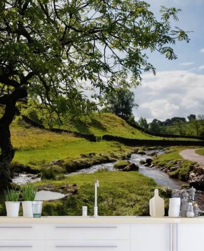 Tree with Brook Wall Mural