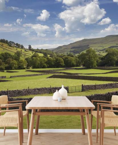 carta da parati murale personalizzabile in campagna chiamata Rural Yorkshire per case di cura e aziende