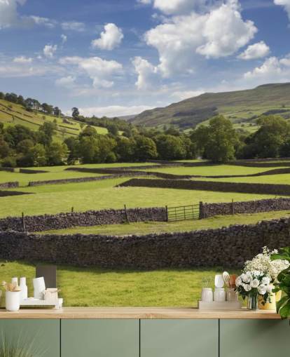 maaseudun muokattava taustakuvamaalaus nimeltä Rural Yorkshire hoivakodeille ja yrityksille