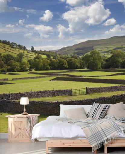 landsbygdens anpassningsbar tapetväggmålning kallad Rural Yorkshire för vårdhem och företag