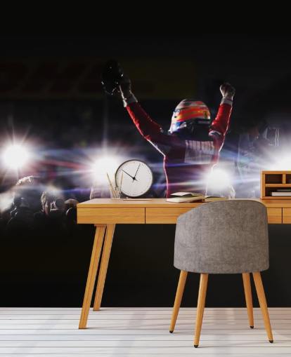 mural de papel pintado f1 en blanco, negro y rojo llamado Fernando Alonso Korea Victory 2010 mural de papel pintado f1 en blanco, negro y rojo llamado Fernando Alonso Korea Victory 2010