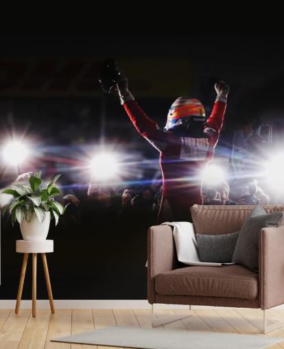 black, white and red f1 wallpaper mural called Fernando Alonso Korea Victory 2010 black, white and red f1 wallpaper mural called Fernando Alonso Korea Victory 2010