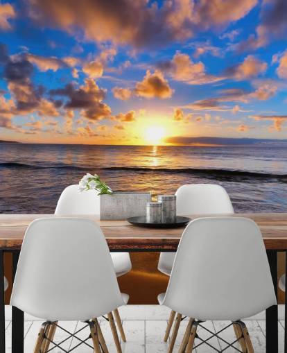 Calm Sunset Beach Wall Mural