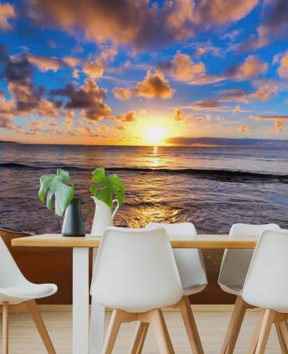 Calm Sunset Beach Wall Mural