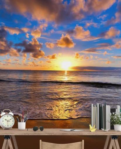 Calm Sunset Beach Wall Mural