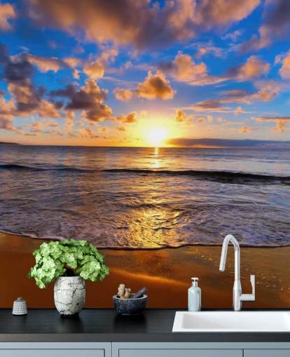 Calm Sunset Beach Wall Mural
