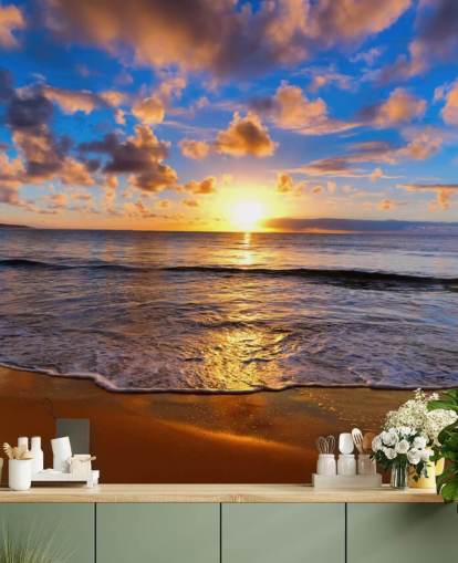 Calm Sunset Beach Wall Mural Calm Sunset Beach Wall Mural