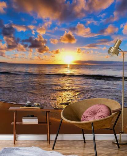 Calm Sunset Beach Wall Mural Calm Sunset Beach Wall Mural