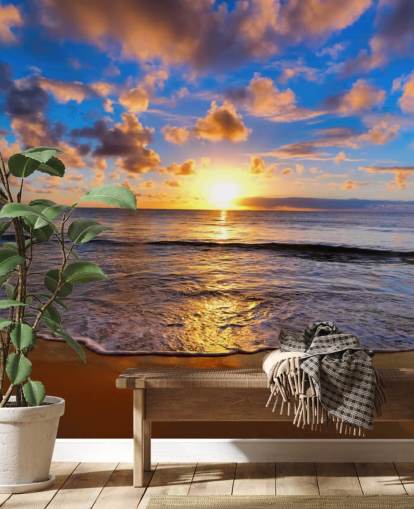Calm Sunset Beach -seinämaalaus