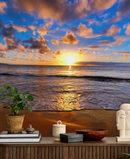 Calm Sunset Beach Wall Mural Calm Sunset Beach Wall Mural