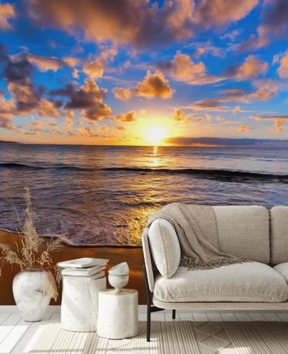 Calm Sunset Beach Wall Mural