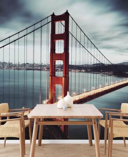 fondo de pantalla de puente dorado rojo san francisco