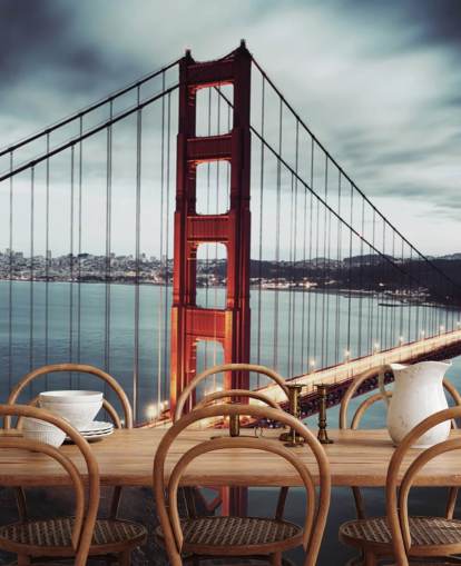 fondo de pantalla de puente dorado rojo san francisco