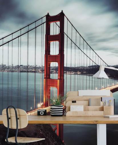 red golden gate bridge san francisco wallpaper