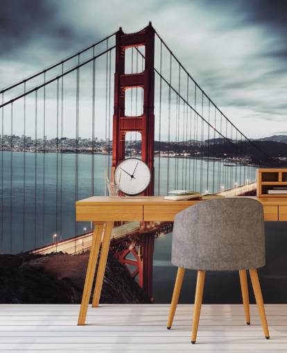 red golden gate bridge san francisco wallpaper