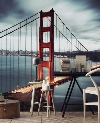 röd gyllene gate-bron san francisco tapeter