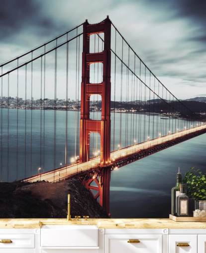 red golden gate bridge san francisco wallpaper