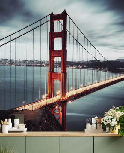 carta da parati rosso golden gate bridge san francisco
