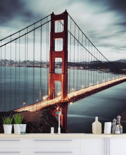 red golden gate bridge san francisco wallpaper