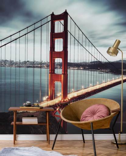 rød gylden port bro san francisco tapet