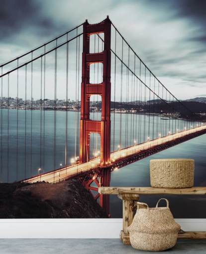 red golden gate bridge san francisco wallpaper