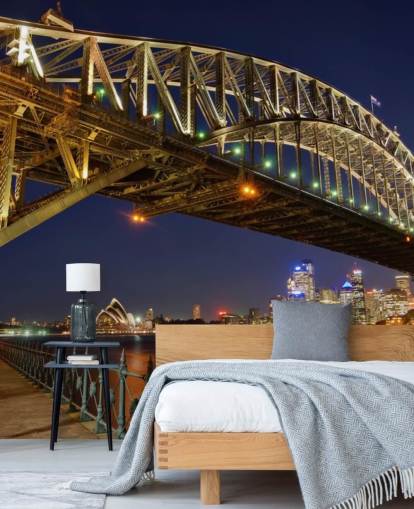 sydney bridge at night wallpaper