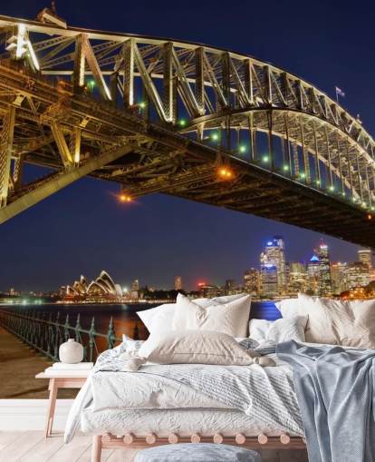 fondo de pantalla de sydney bridge at night