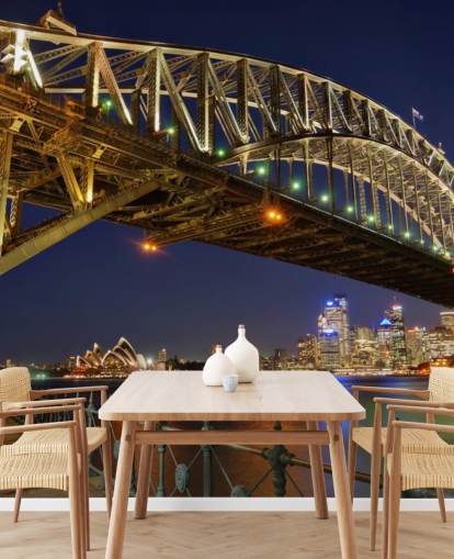 sydney bridge at night wallpaper