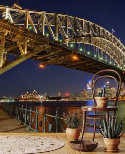 sydney bridge at night wallpaper