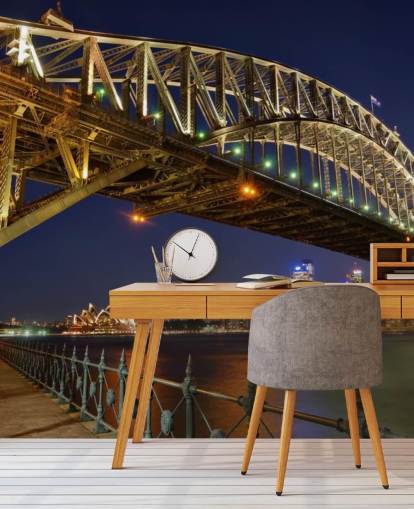 sydney bridge at night wallpaper