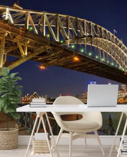 sydney bridge at night wallpaper