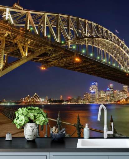 papel de parede sydney bridge at night