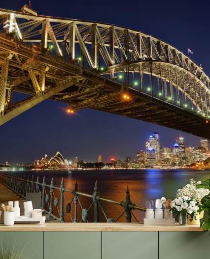 sydney bridge at night wallpaper