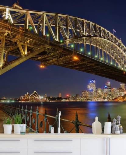 sydney bridge at night wallpaper