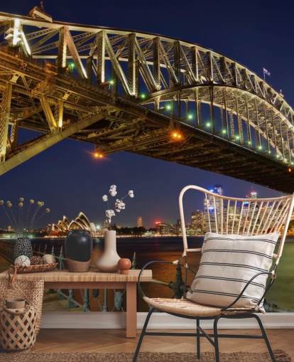 sydney bridge's nachts behang sydney bridge's nachts behang